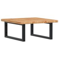 Стенен рафт за мивка, стомана и масивно дърво дъб