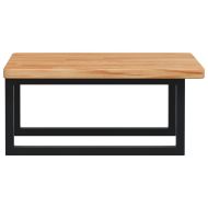 Стенен рафт за мивка, стомана и масивно дърво дъб