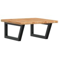 Стенен рафт за мивка, стомана и масивно дърво дъб