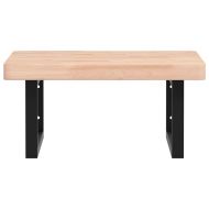 Стенен рафт за мивка, стомана и масивно дърво бук