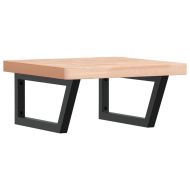 Стенен рафт за мивка, стомана и масивно дърво бук