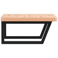 Стенен рафт за мивка, стомана и масивно дърво бук