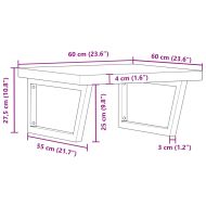 Стенен рафт за мивка, стомана и масивно дърво бук