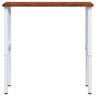 Работна маса тъмнокафяв 100x60x(71,5-98) см дъб масив