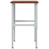 Работна маса тъмнокафяв 100x60x(71,5-98) см дъб масив