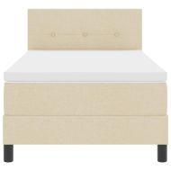 Легло с пружинирана основа с матрак Крем 80 x 200 cm текстил