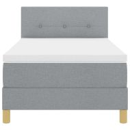 Легло с пружинирана основа Светлосиво 90 x 190 cm текстил