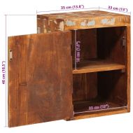 Нощно шкафче Кафяво Кабина дърво от повторна употреба