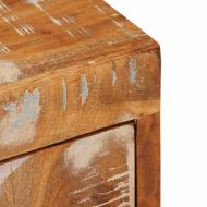 Нощно шкафче 2 pcs Кафяво Кабина дърво от повторна употреба