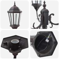 Градинска светлина Бронзов 235 см Алуминий