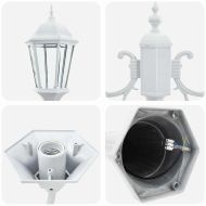 Градинска светлина Бяло 235 см Алуминий