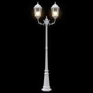 Градинска светлина Бяло 235 см Алуминий