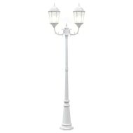 Градинска светлина Бяло 235 см Алуминий