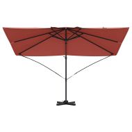 Чадър Рома с ветрило Червен и Черен 352 x 251 x 260 см