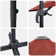 Чадър Рома с ветрило Червен и Черен 352 x 251 x 260 см