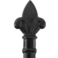 Оградна порта две врати с остри върхове стомана 3х2 м черна