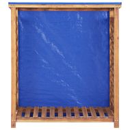 Навес за дърва за огрев, 105x38x115 cм, акациево дърво масив