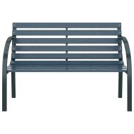 Градинска пейка, 120 cм, сива, дърво