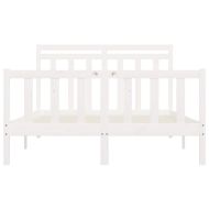 Рамка за легло, бяла, бор масив, 160х200 см