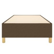 Рамка за легло с пружини, тъмнокафява, 90x190 см, плат