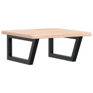 Стенен рафт за мивка, стомана и масивно дърво дъб