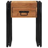 Крайна масичка Кафяво 40 x 40 x 50 cm Акациево дърво масив