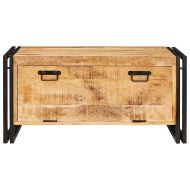 Шкаф за обувки Кафяво 90 x 38 x 45 см мангово дърво масив