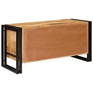 Шкаф за обувки Кафяво 90 x 38 x 45 см мангово дърво масив