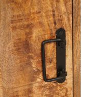 Нощно шкафче 2 pcs Кафяво 35 x 33 x 48 см Солидно мангово дърво