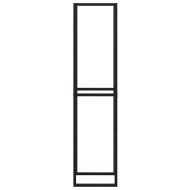 Стойка за дърва за огрев черна 50x30x209 cm стомана