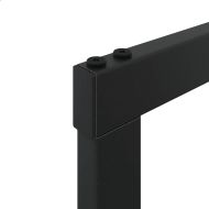 Стойка за дърва за огрев черна 50x30x209 cm стомана