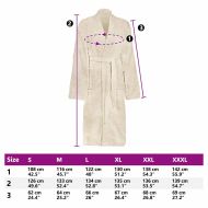 Халат за баня KINN Крем XXXL Памук