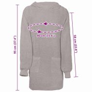 Одеяло с качулка KINN Сив L Памук