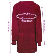 Одеяло с качулка KINN Червено L Памук