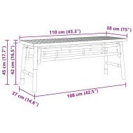 Пейка Кафяво 110 x 38 x 45 cm бамбук