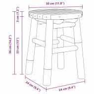 Стук Кафяво 30 x 30 x 36 см бамбук