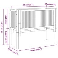 Градинска повдигната леха Кафяво 90 x 35 x 70 см бамбук