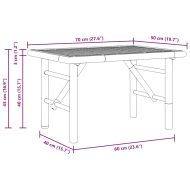 Масичка за кафе Кафяво 70 x 40 x 36 cm бамбук