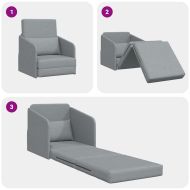 Диван легло Светлосиво 65 x 80 x 83 см Кадифе