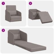 Диван легло Таупе 65 x 80 x 83 см Кадифе