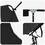 Сгъваем шезлонг Черно 190 x 57 x 81 см оксфорд