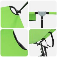 Сгъваем шезлонг 2-човек 2 pcs Зелен 56 x 190 x 81cm текстил