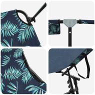 Сгъваем шезлонг 2-човек 2 pcs Зелен 56 x 190 x 81cm текстил