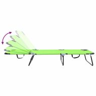 Сгъваем шезлонг 2 pcs Зелен 188 x 57 x 86,5 см Полиестер
