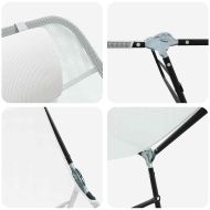 Сгъваем шезлонг 2-човек 2 pcs Крем 182 x 55 x 85.5 см Textilene