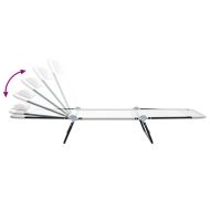 Сгъваем шезлонг 2-човек 2 pcs Крем 182 x 55 x 85.5 см Textilene