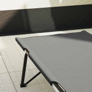 Сгъваемо къмпинг легло Сив 206 х 76 х 74 см Оксфордска тъкан