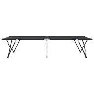 Сгъваемо къмпинг легло 2 pcs Черно 206 х 76 х 74 см