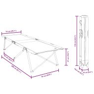 Сгъваемо къмпинг легло 2 pcs Ами Жълто 206 х 76 х 74 см