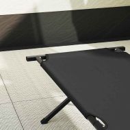 Сгъваемо къмпинг легло 2 pcs Черно 193 x 69 x 45 см